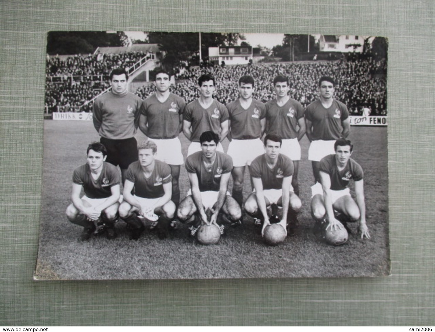 GRANDE PHOTO EQUIPE DE FOOT FRANCE NORVEGE EQUIPE DE FRANCE 15 SEPTEMBRE 1965 - Sporten