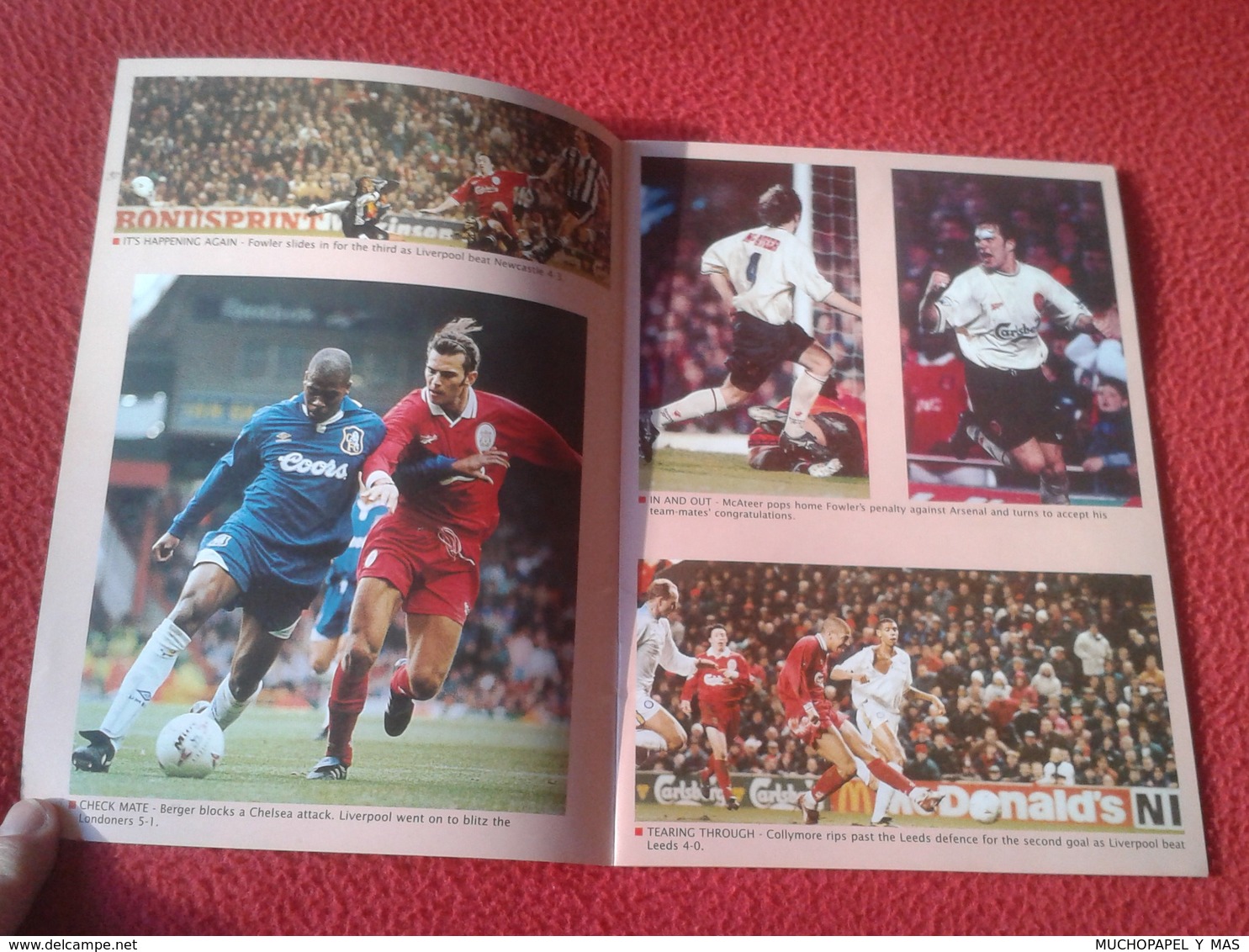 GUÍA REVISTA PROGRAMA O SIMIL LIVERPOOL F.C. PREMIER LEAGUE 96 97 A SEASON IN PICTURES DAILY POST FOOTBALL SOCCER VER FO - Sport