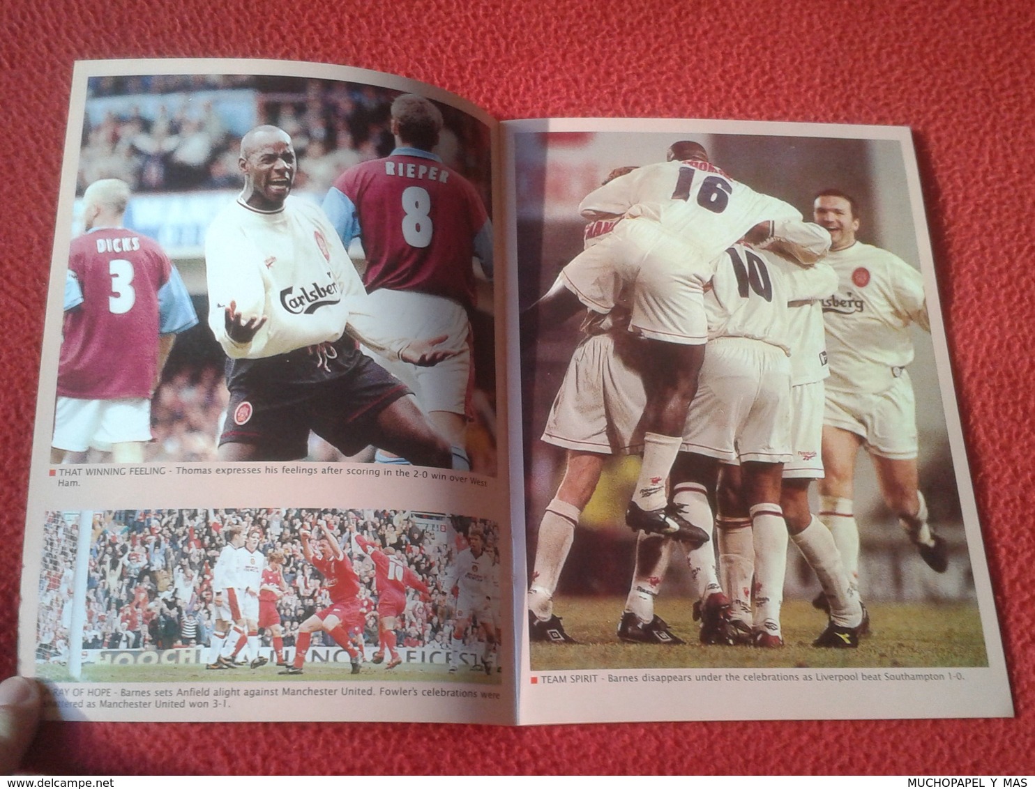 GUÍA REVISTA PROGRAMA O SIMIL LIVERPOOL F.C. PREMIER LEAGUE 96 97 A SEASON IN PICTURES DAILY POST FOOTBALL SOCCER VER FO - Sport