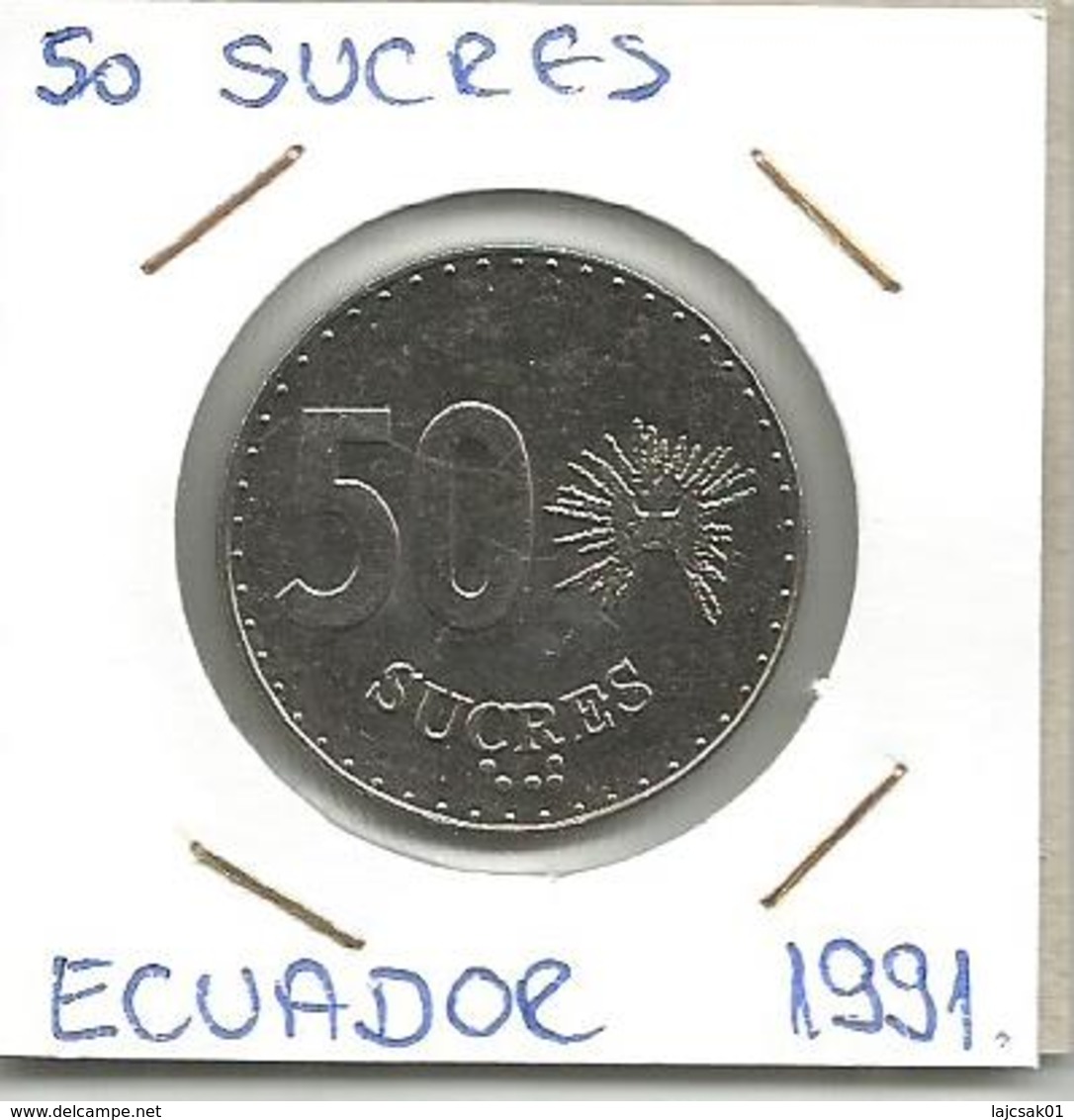 B2 Ecuador 50 Sucres 1991. - Ecuador