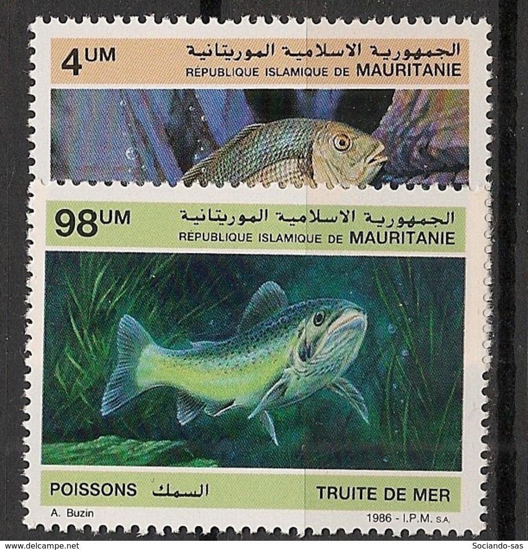 Mauritanie - 1986 - N°Yv. 592 à 593 - Poissons - Neuf Luxe ** / MNH / Postfrisch - Mauretanien (1960-...)