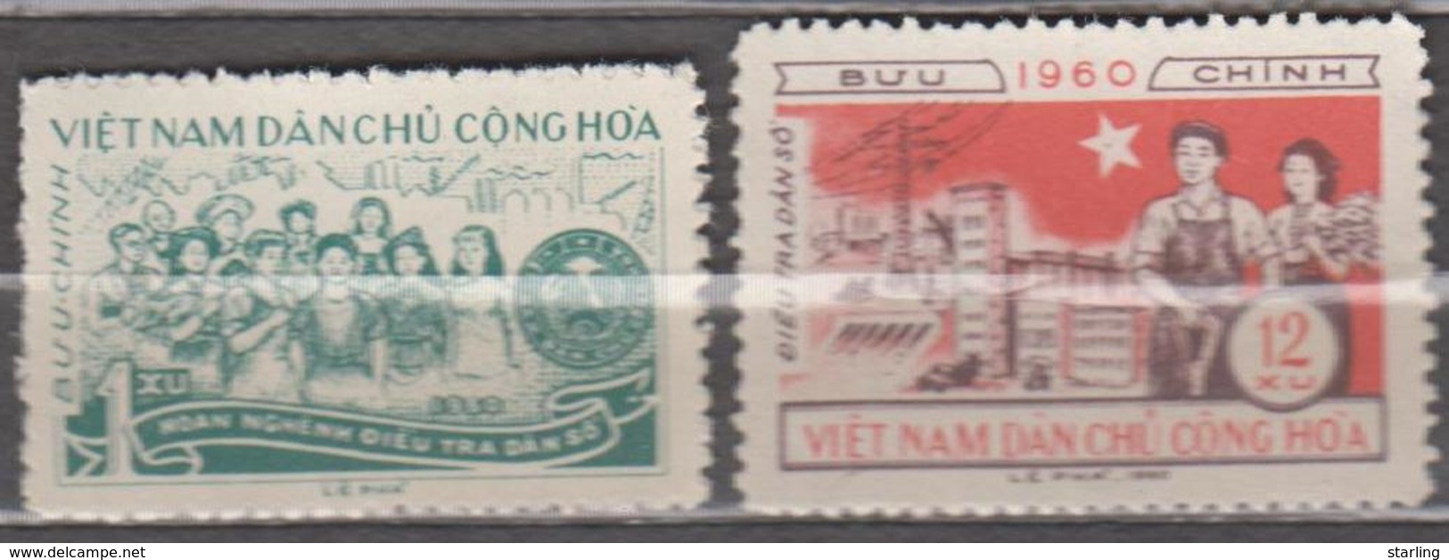 Vietnam 1960 Mi# 120-121 Census MNH * * - Vietnam