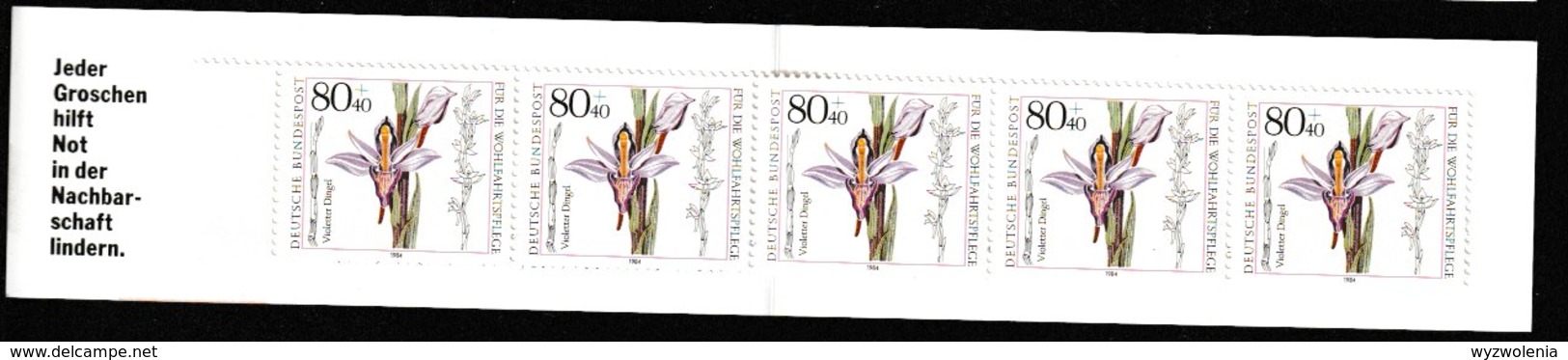 B 819) BRD 1984 Markenheftchen MH Für Die Wohlfahrtspflege Mit Mi# 1227 (5), Dingel Orchidee Blumen Pflanzen - Sonstige & Ohne Zuordnung