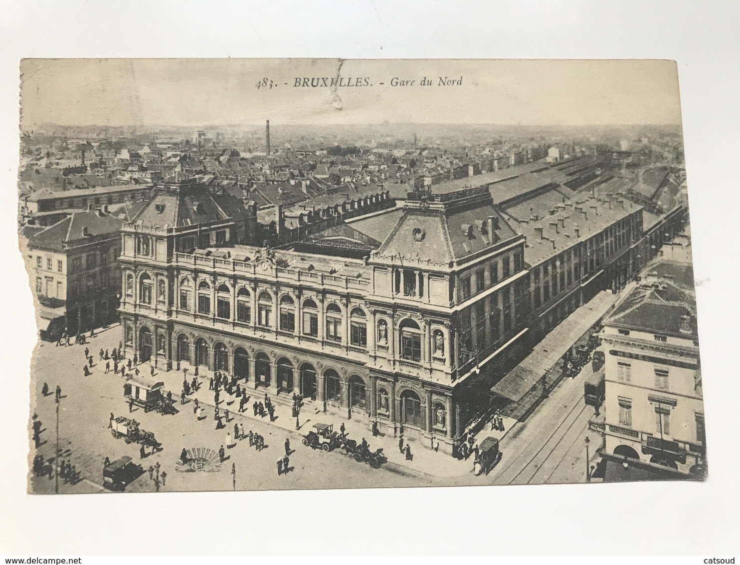 Carte Postale Ancienne (1920)  BRUXELLES Gare Du Nord - Chemins De Fer, Gares