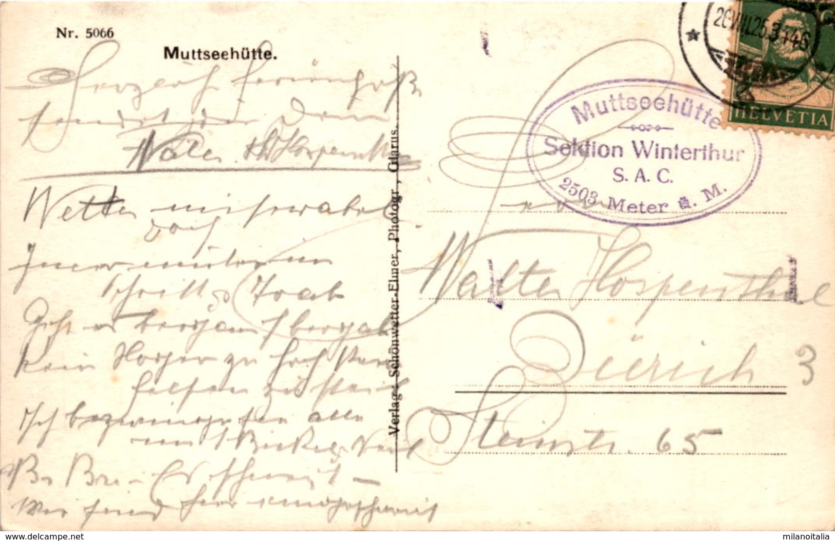 Muttseehütte (5066) * 26. 8. 1925 - Sonstige & Ohne Zuordnung