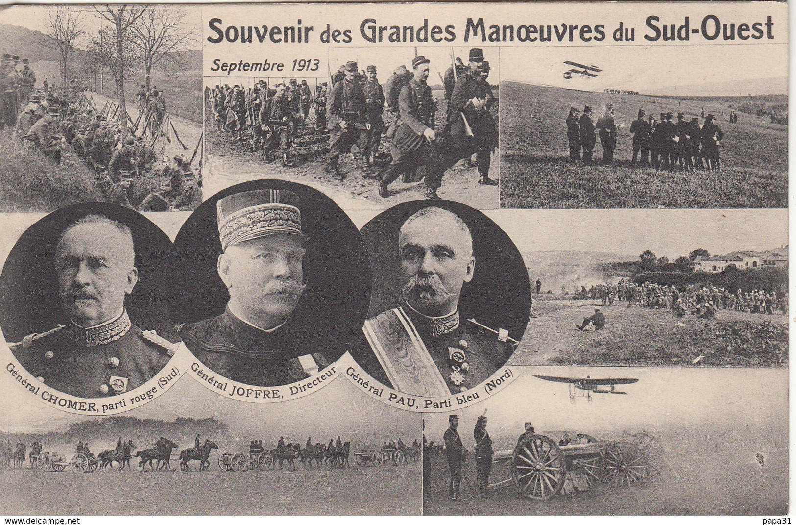 Souvenir Des Grandes Manœuvres Du Sud Ouest - Manoeuvres