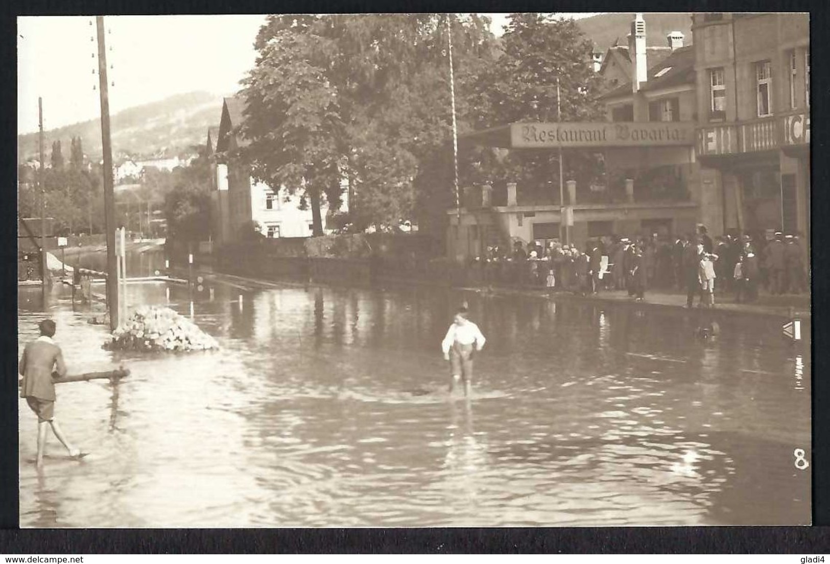 Rorschach - Hochwasser - Restaurant Bavaria - Belebt -1910 - Rorschach