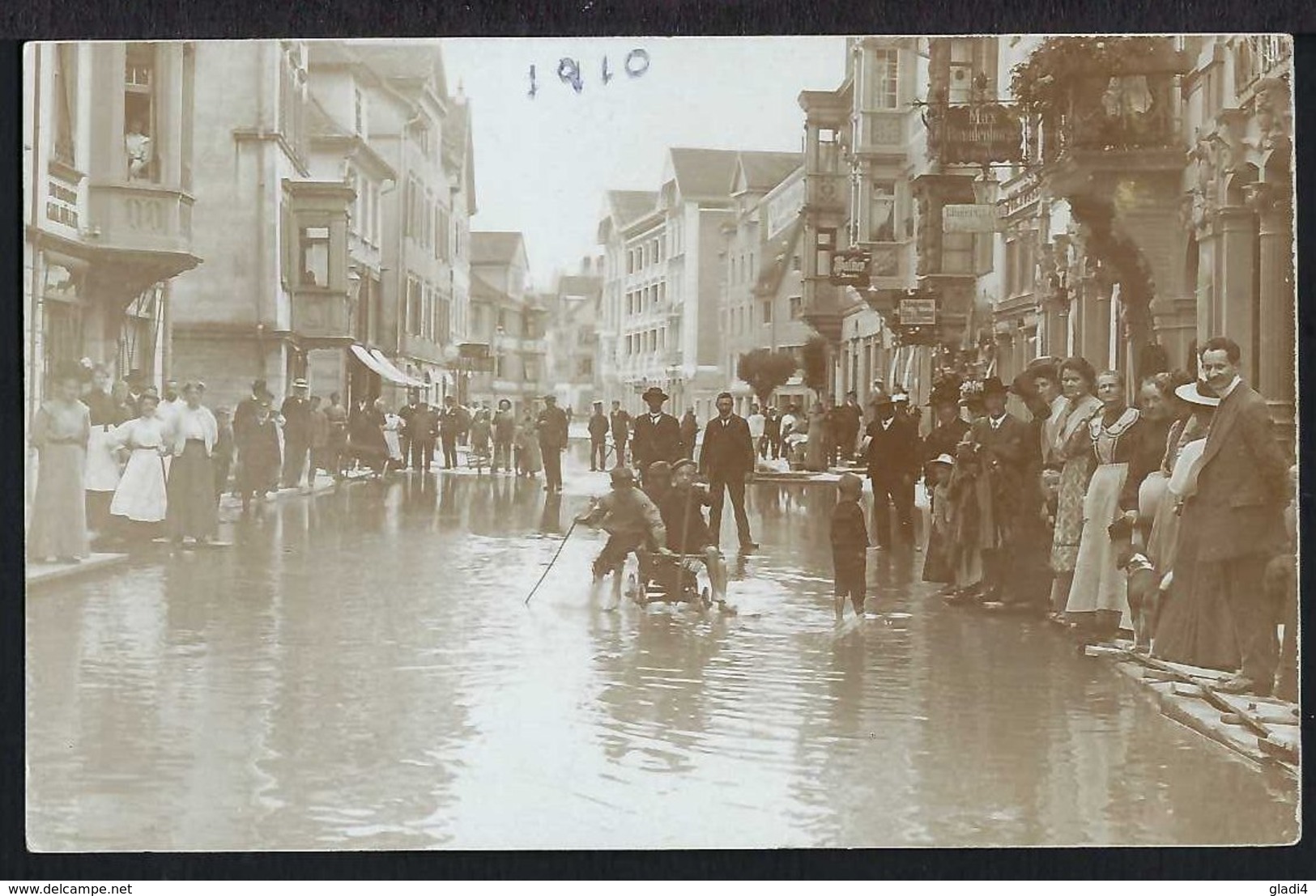 Rorschach - Hochwasser - Leute Auf Holzstegen - 1910 - Rorschach