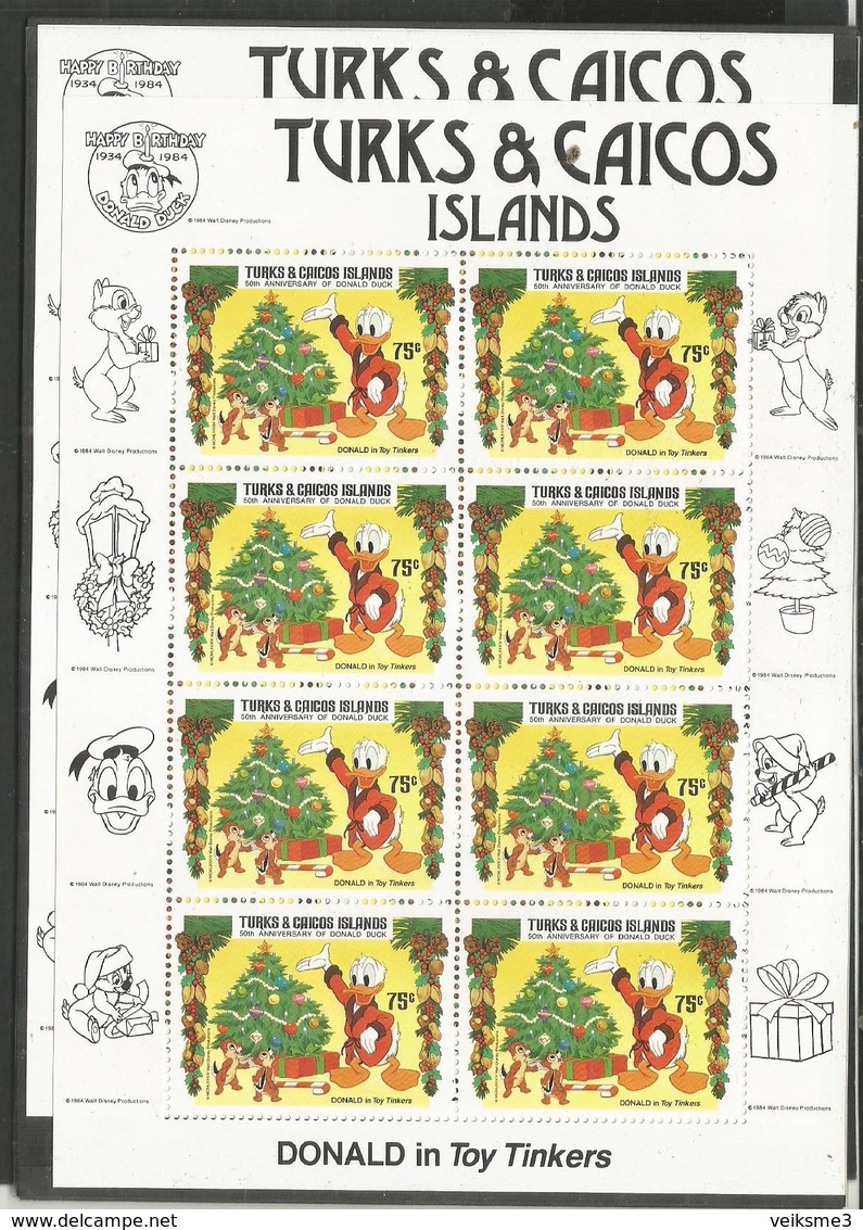 2x TURKS CAICOS - MNH - Walt Disney - Disney