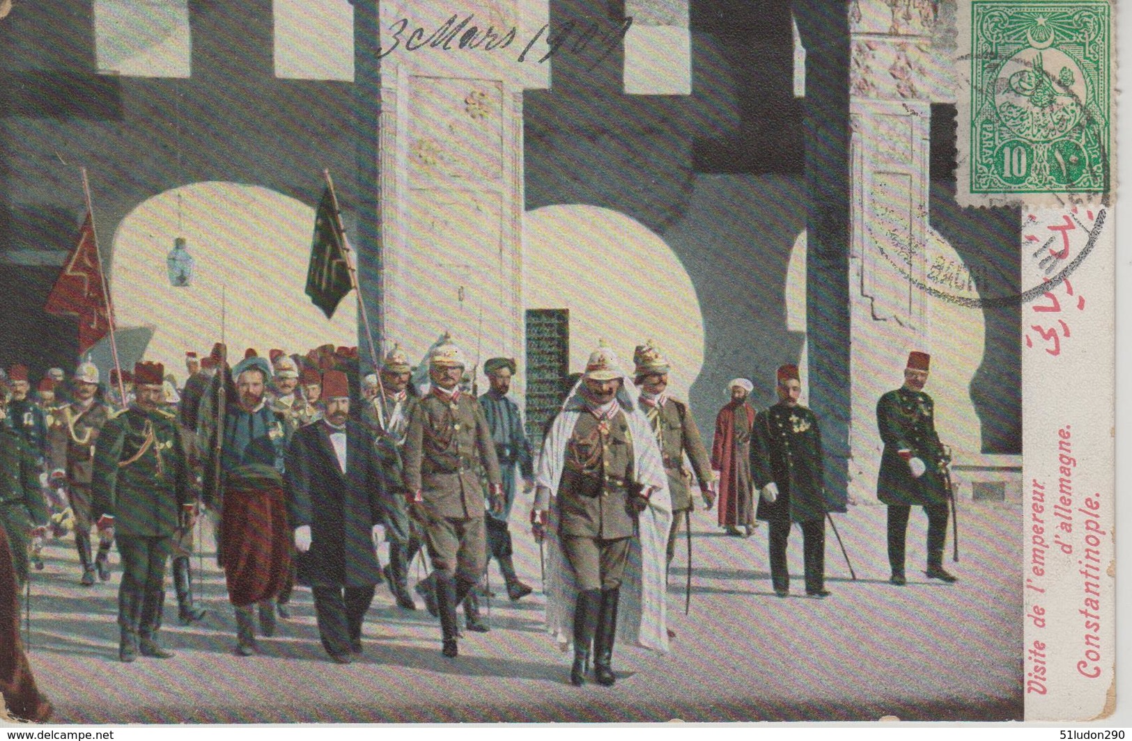 CPA Constantinople - Visite De L'empereur D'Allemagne (belle Scène) - Turkey