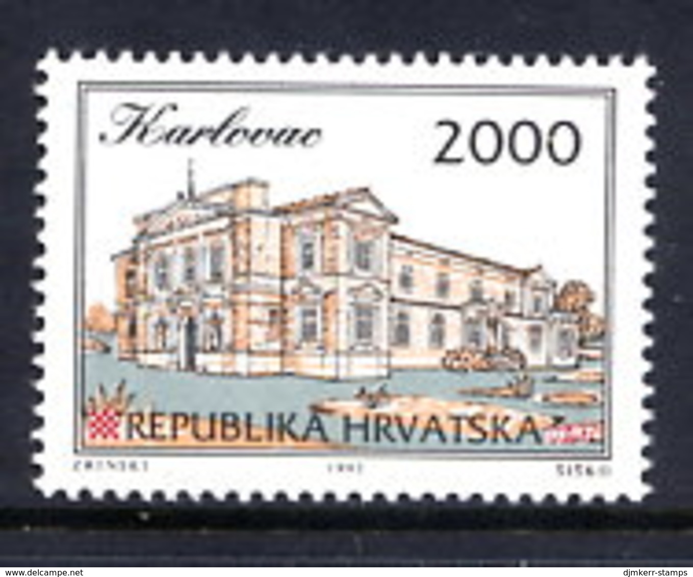 CROATIA 1993 Towns Definitive: 2000 D. Karlovac MNH / **.  Michel 238 - Croatia