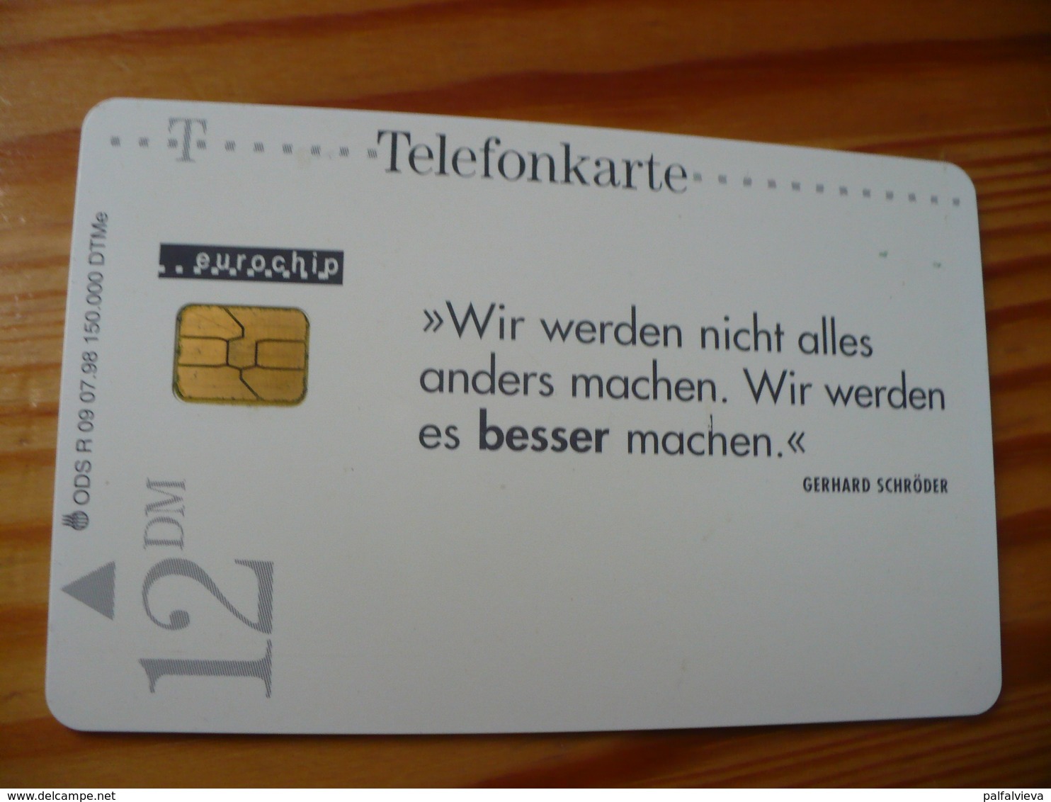 Phonecard Germany R 09 07.98 - Chess - R-Series : Régionales