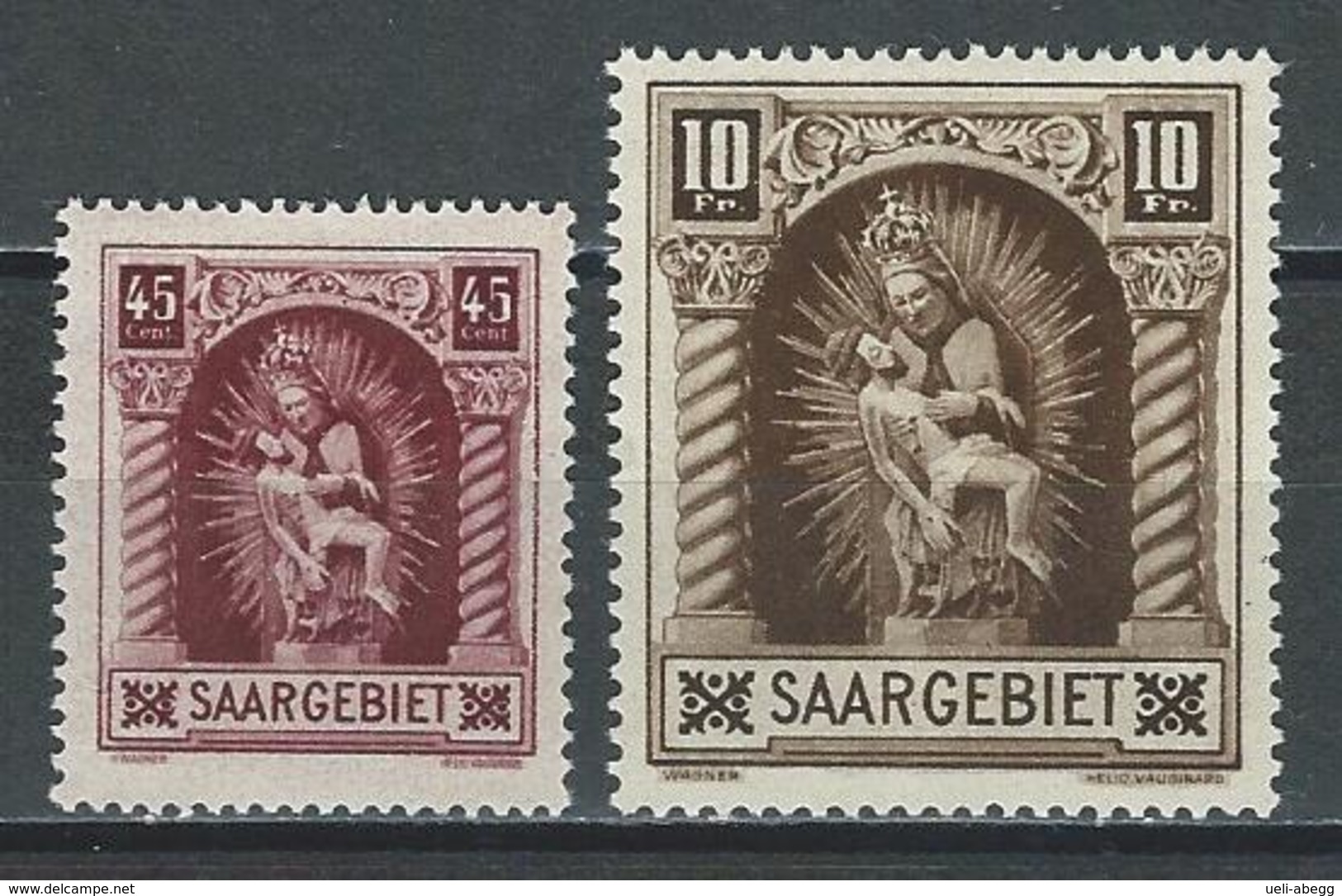 Saargebiet Mi 102-03, Yv 101-02  *  MH - Neufs