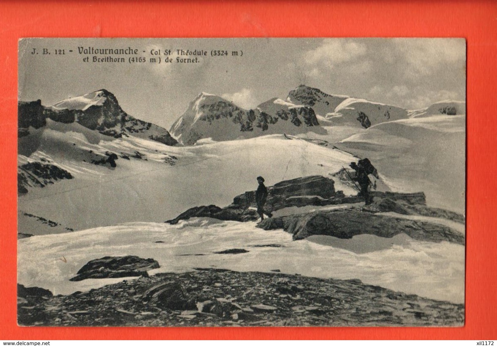 MY-24 Valtournenche Valtournanche Col Du Théodule Et Breithorn. Alpinistes. Circulé En 1913 Vers France - Autres & Non Classés