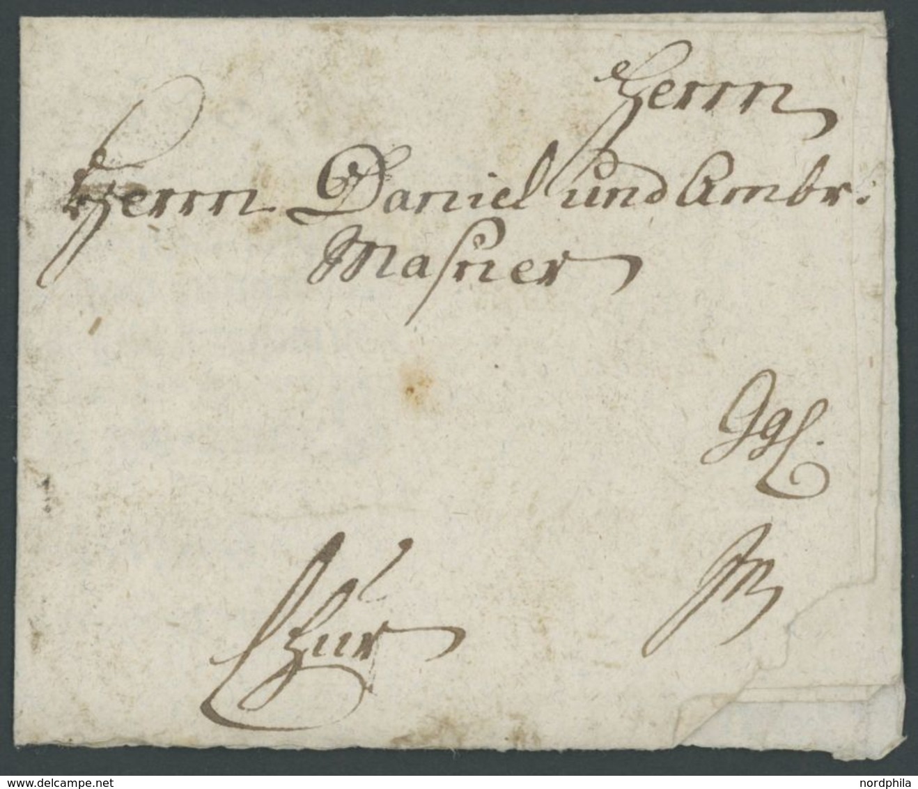 1750, Fuhrmannsbrief Aus LINDAU, Feinst -> Automatically Generated Translation: 1750, Carter&#039,s Letter From "LINDAU" - Préphilatélie