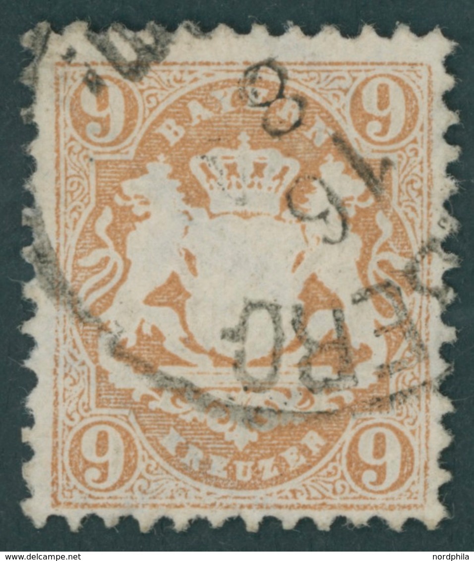 BAYERN 28X O, 1870, 12 Kr. Dunkelbraunpurpur, Wz. Enge Rauten, Pracht, Gepr. Bühler, Mi. 600.- - Sonstige & Ohne Zuordnung