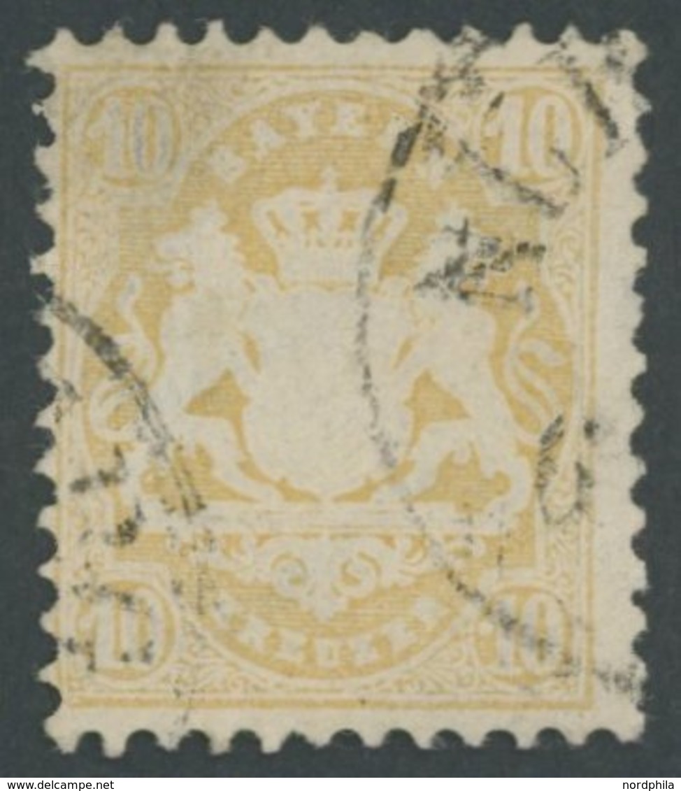 BAYERN 35 O, 1875, 10 Kr. Dunkelchromgelb, Wz. 2, Pracht, Gepr. Pfenninger, Mi. 320.- - Andere & Zonder Classificatie