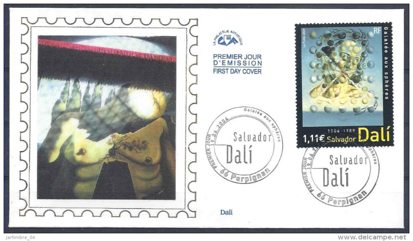 2004 FRANCE 3676 FDC CEF Dali - 2000-2009