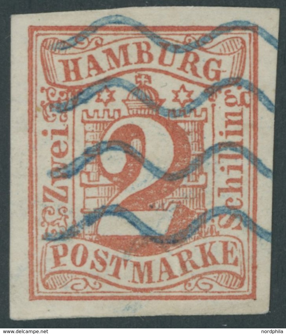 1859, 2 S. Orangerot, Klarer Wellenstempel RITZEBÜTTEL, Kabinett -> Automatically Generated Translation: 1859, 2 S. Oran - Hambourg