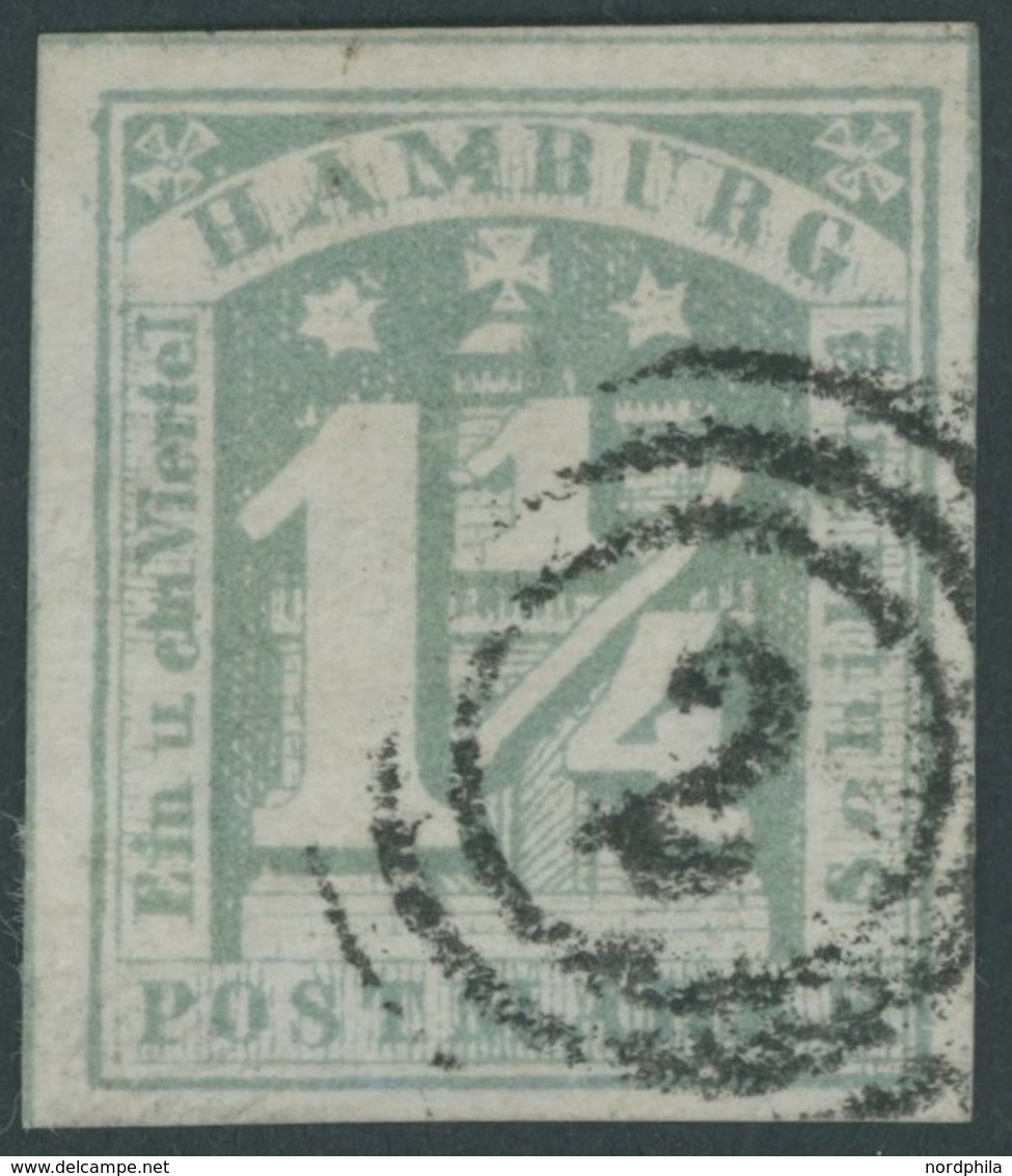 1864, 1 1/2 S. Graugrün, Pracht, Mi. 110.- -> Automatically Generated Translation: 1864, 1 1/2 S. Gray Green, Superb, Mi - Hamburg