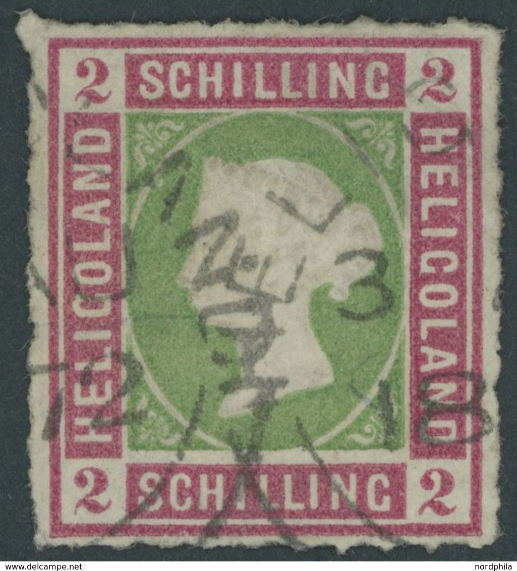 1867, 2 S. Lilakarmin/dunkelgelblichgrün, Pracht, Gepr. Bühler, Mi. 70.- -> Automatically Generated Translation: 1867, 2 - Héligoland