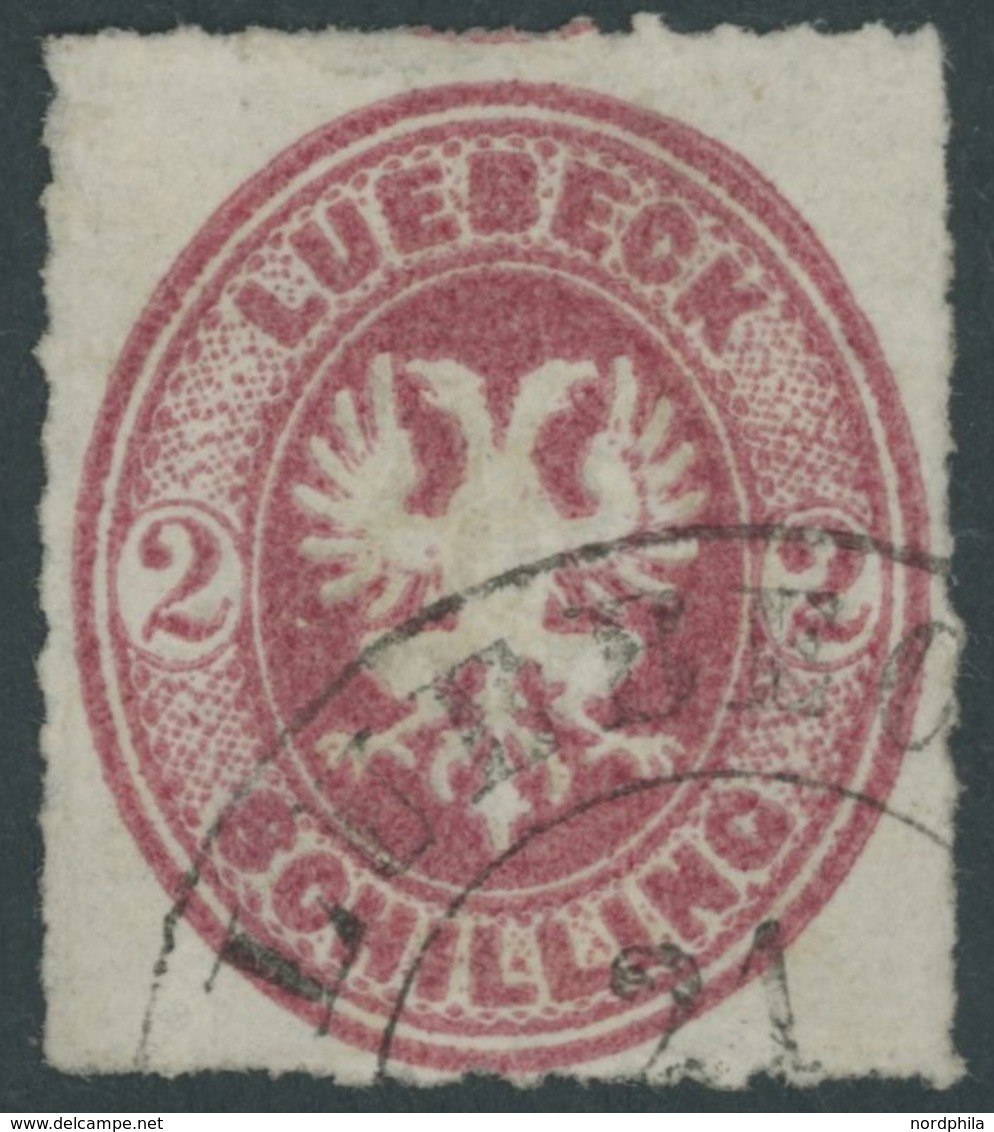 1863, 2 S. Karmin, Pracht, Mi. 90.- -> Automatically Generated Translation: 1863, 2 S. Carmine, Superb, Michel 90.- - Luebeck