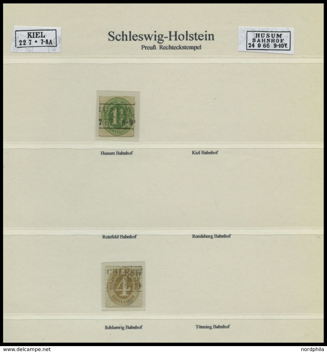 SCHLESWIG-HOLSTEIN o,BrfStk, BRIEF, Sammlung Ortsstempel auf Schleswig-Holstein-Marken, insgesamt 109 verschiedene Werte