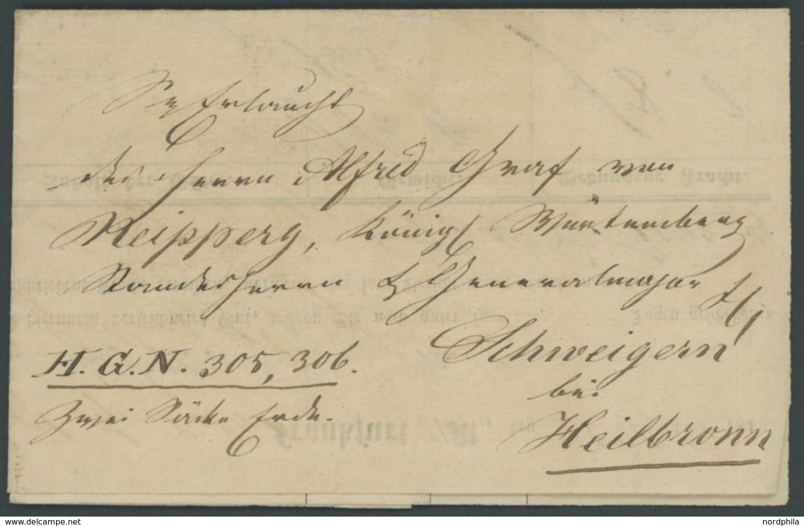 1846, Fuhrmannsbrief Von FRANKFURT Nach Schweigern Bei Heilbronn, Pracht -> Automatically Generated Translation: 1846, C - Prephilately