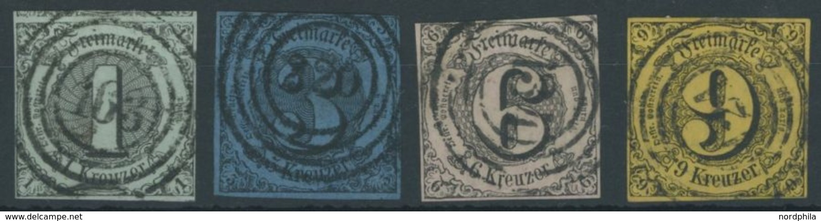 1852, 1 - 9 Kr., 4 Voll-breitrandige Pracht- Und Kabinettwerte -> Automatically Generated Translation: 1852, 1 - 9 Kr.,  - Other & Unclassified