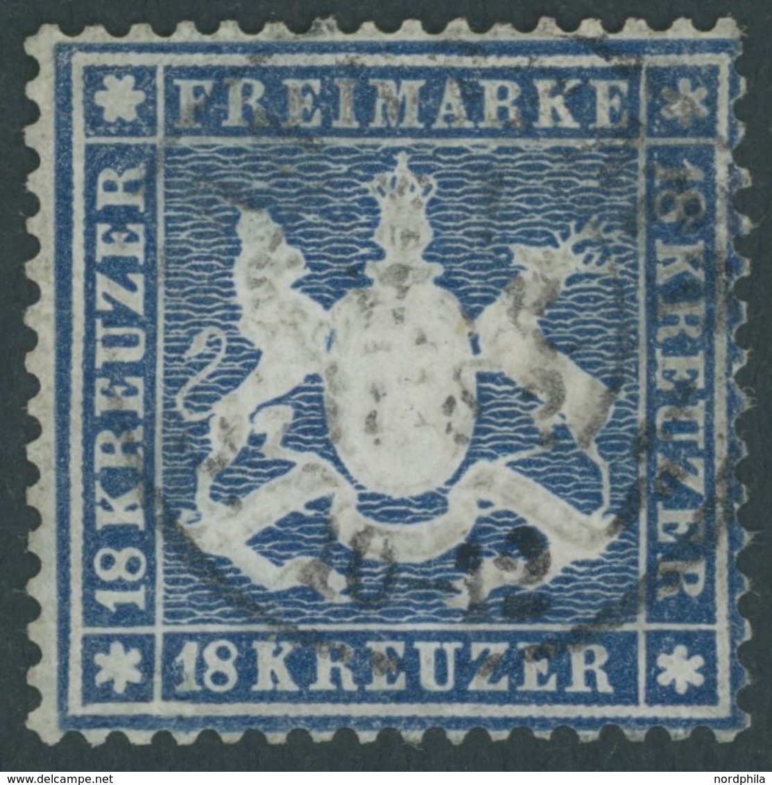 1862, 18 Kr. Blau, Repariert Wie Pracht, Mi. (2800.-) -> Automatically Generated Translation: 1862, 18 Kr. Blue, Repaire - Autres & Non Classés