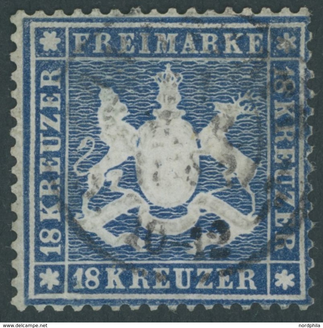 1862, 18 Kr. Blau, Repariert Wie Pracht, Mi. (2800.-) -> Automatically Generated Translation: 1862, 18 Kr. Blue, Repaire - Other & Unclassified