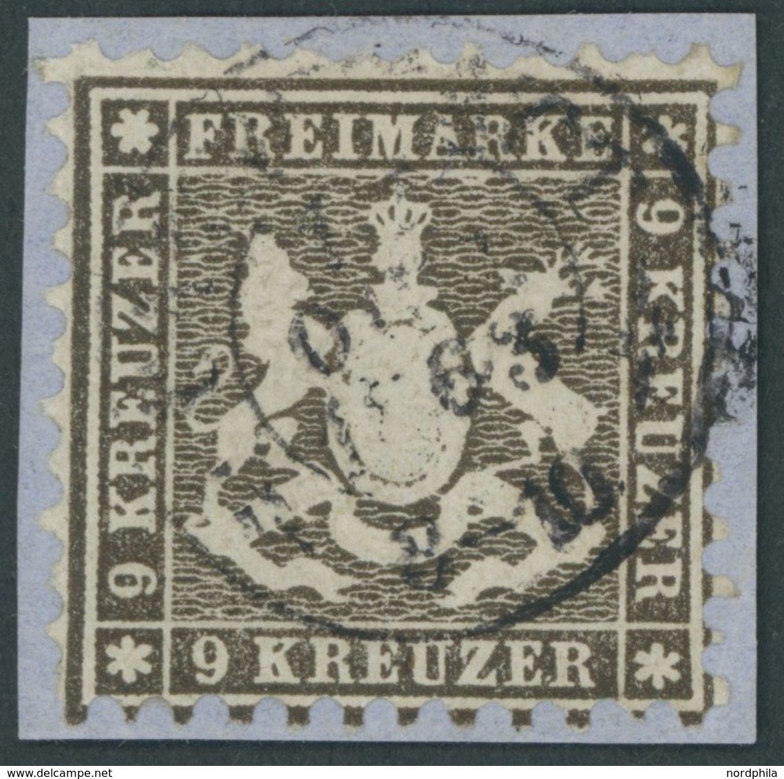 1863, 9 Kr. Schwarzbraun, üblich Gezähnt, Prachtbriefstück, Mi. 220.- -> Automatically Generated Translation: 1863, 9 Kr - Autres & Non Classés