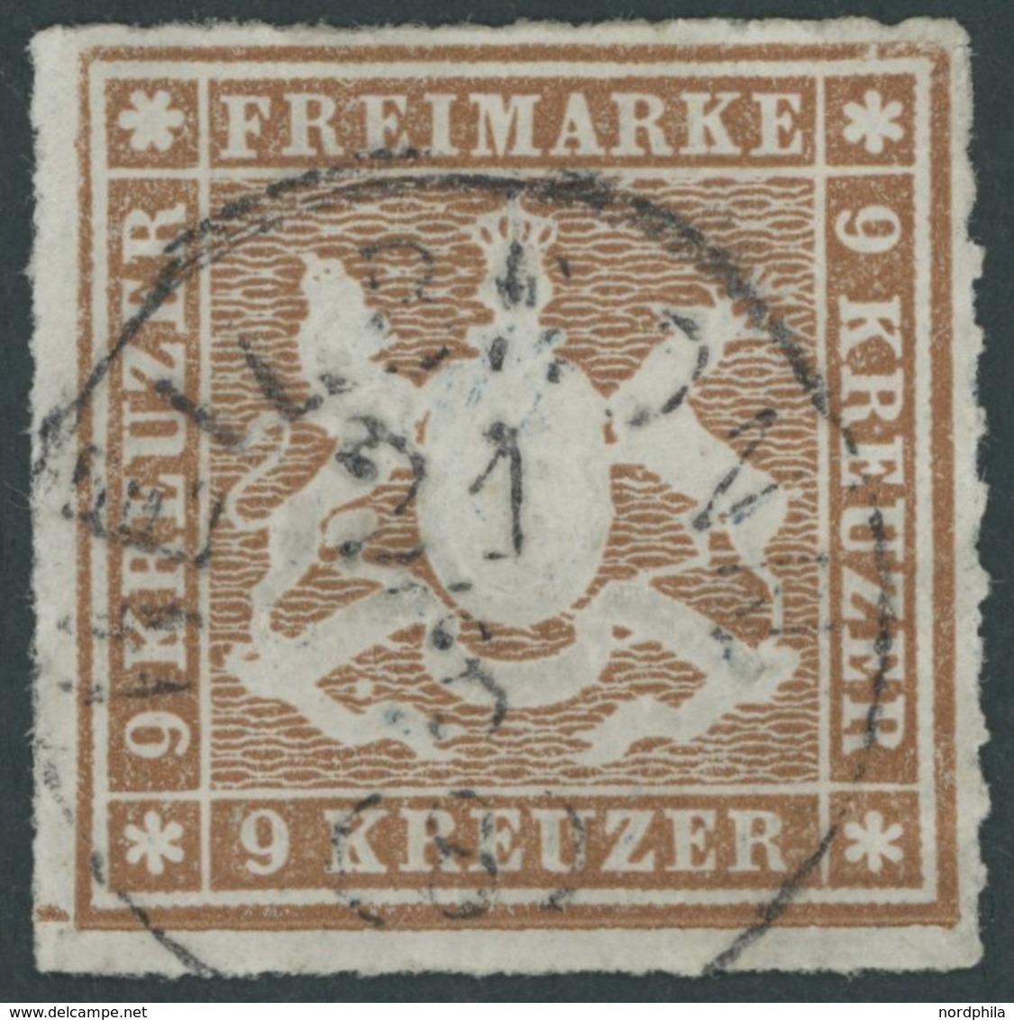 1866, 9 Kr. Rötlichbraun, Pracht, Mi. 100.- -> Automatically Generated Translation: 1866, 9 Kr. Reddish Brown, Superb, M - Sonstige & Ohne Zuordnung