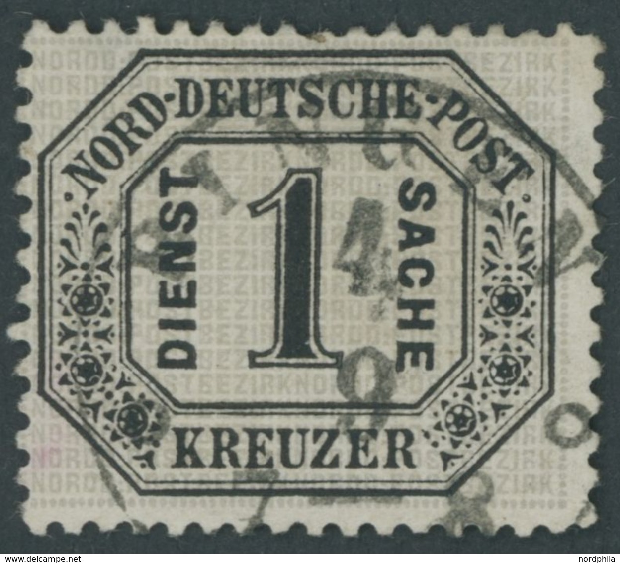 1870, 1 Kr. Schwarz/mattgrau, K1 BINGEN, Feinst (kleine Helle Stellen), Gepr. Mehlmann, Mi. 320.- -> Automatically Gener - Other & Unclassified