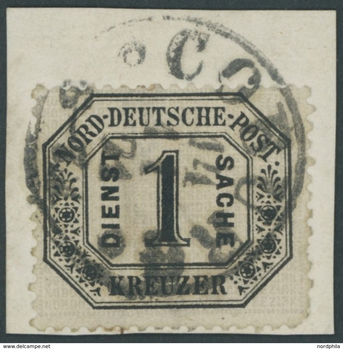 1870, 1 Kr. Schwarz/mattgrau Auf Briefstück Mit K1 COBURG, Feinst (kleiner Zahnfehler), Gepr. Mehlmann, Mi. 320.- -> Aut - Other & Unclassified