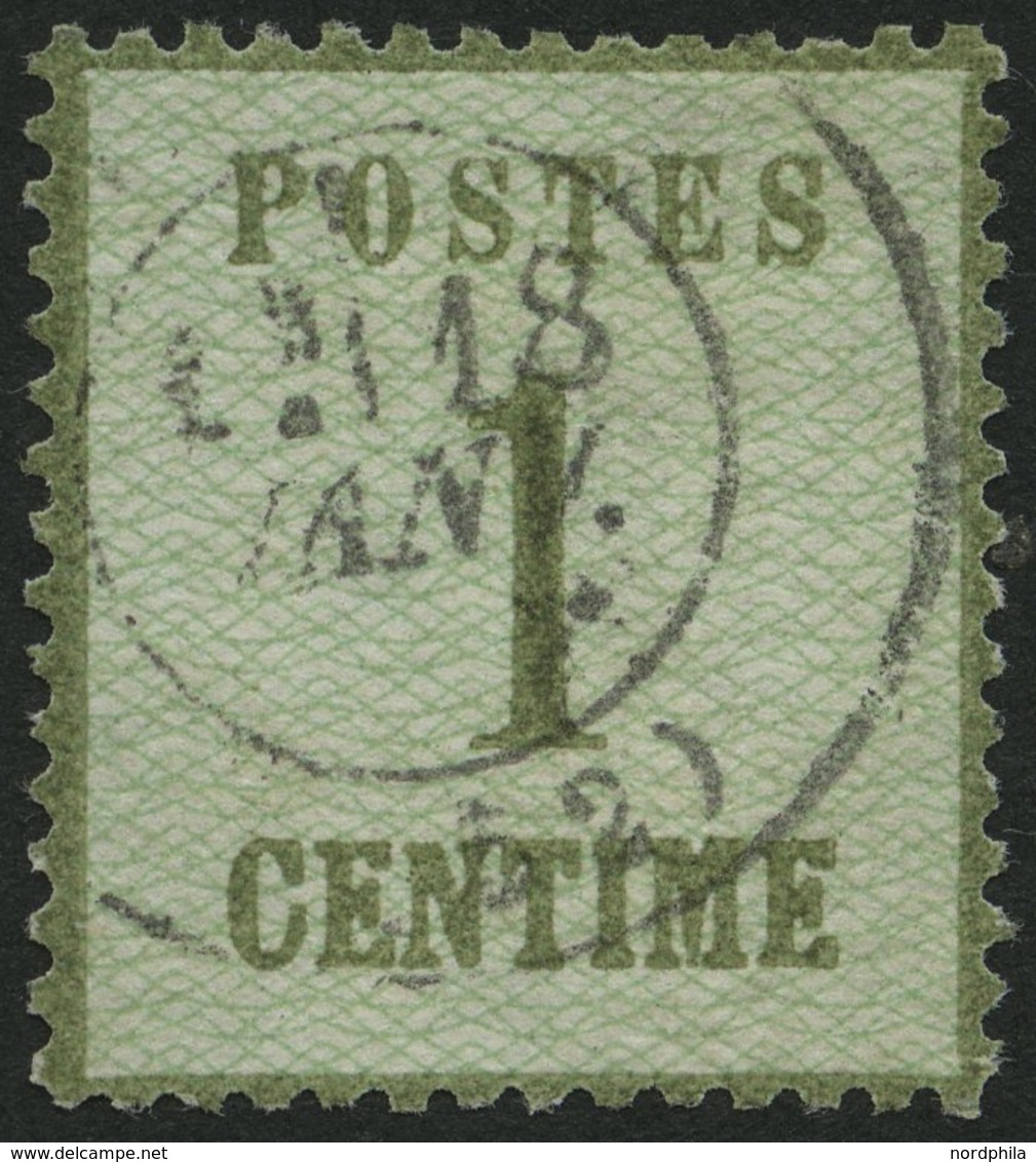 NDP 1Ia O, 1870, 1 C. Olivgrün, Type I, Pracht, Mi. 120.- - Sonstige & Ohne Zuordnung