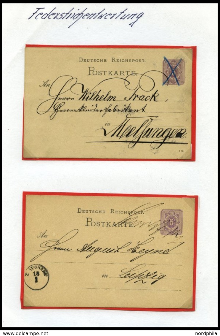 BAHNPOST Bahnpost Mit Federstrichentwertung, 9 Verschiedene Belege Von Ca. 1871-1883, Meist Pracht - Autres & Non Classés