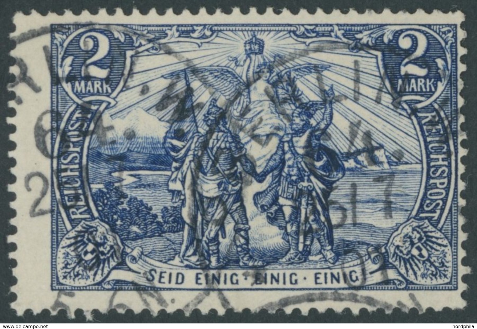 1900, 2 M. Reichspost, Type II, üblich Gezähnt Pracht, Mi. 85.- -> Automatically Generated Translation: 1900, 2 M. "Reic - Used Stamps