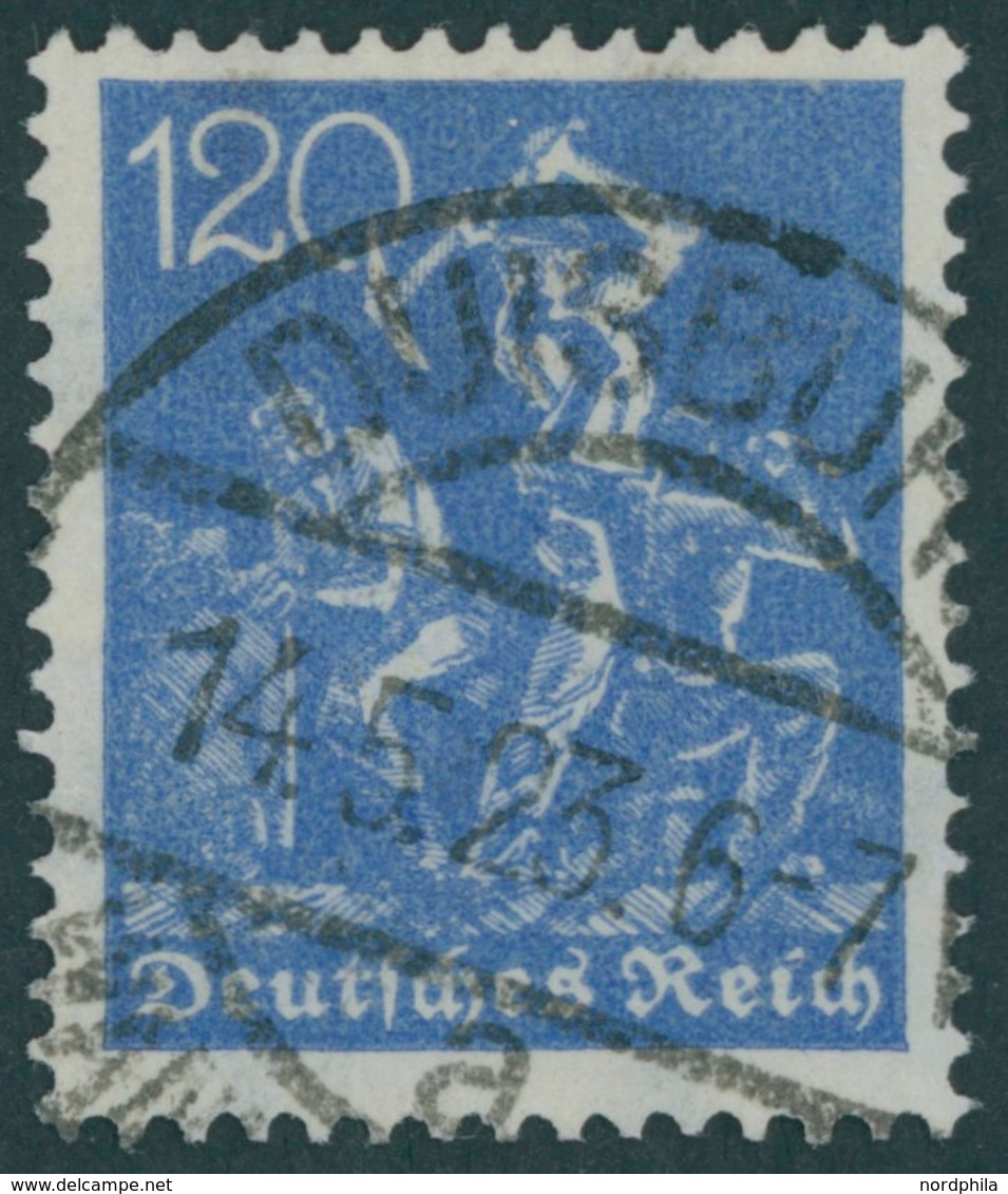 Dt. Reich 188 O, 1922, 120 Pf. Schwärzlichblau, Wz. 2, Pracht, Gepr. Peschl, Mi. 140.- - Oblitérés