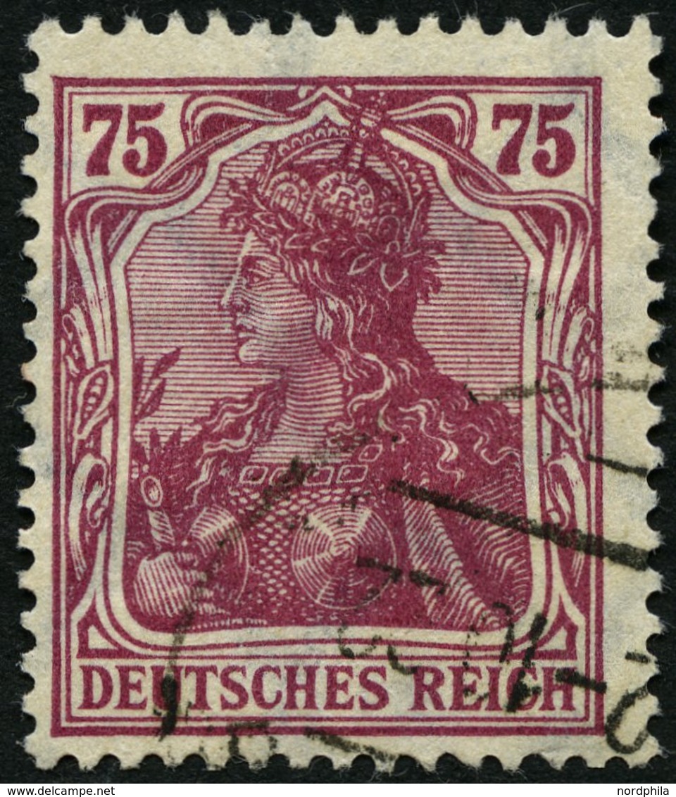 Dt. Reich 197b O, 1922, 75 Pf. Rosalila, Pracht, Gepr. Dr. Oechsner, Mi. 180.- - Gebraucht