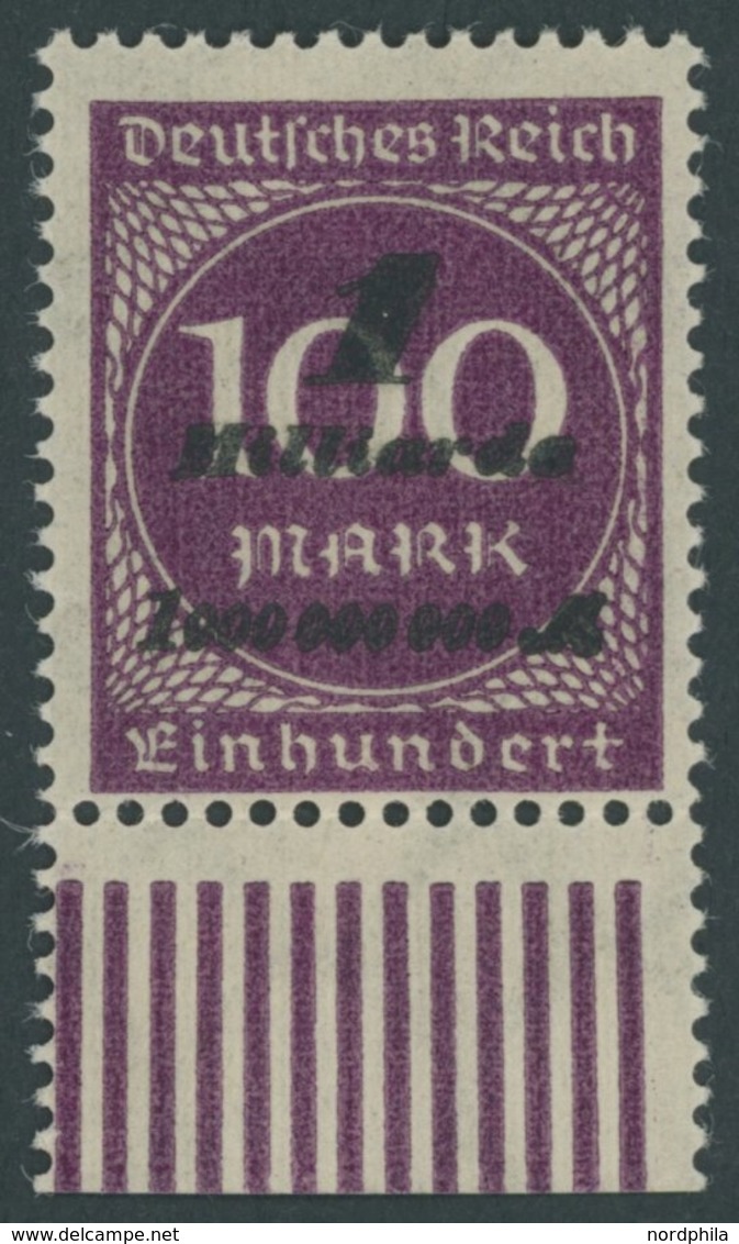 Dt. Reich 331a **, 1023. 1 Mrd. Auf 100 M. Violettpurpur, Postfrisch, Pracht, Gepr. Peschl, Mi. 220.- - Gebraucht