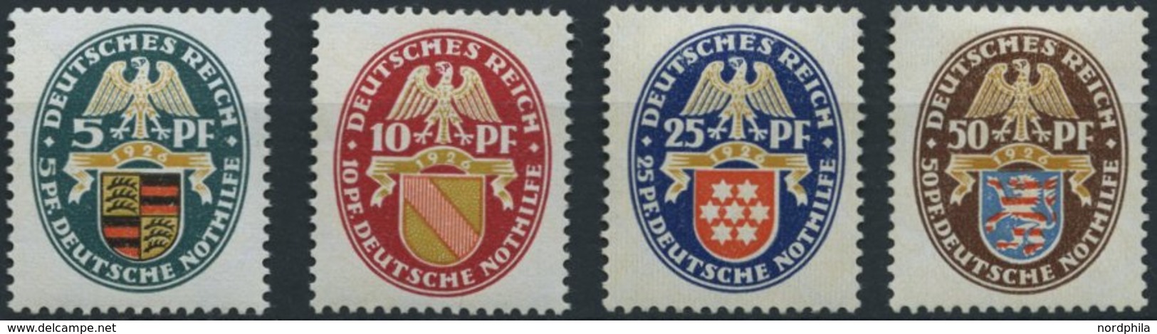 Dt. Reich 398-401 *, 1926, Nothilfe, Falzreste, Prachtsatz, Mi. 70.- - Autres & Non Classés