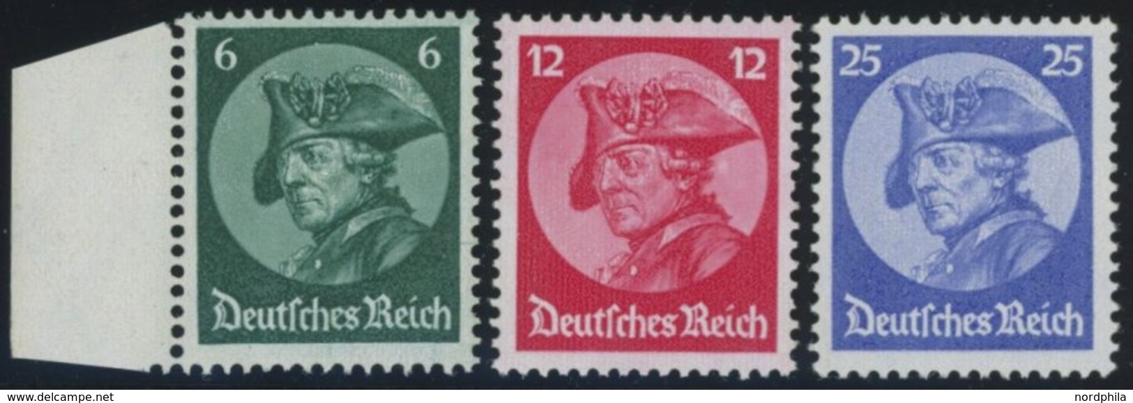 Dt. Reich 479-81 **, 1933, Friedrich Der Große, Postfrischer Prachtsatz, Mi. 320.- - Other & Unclassified