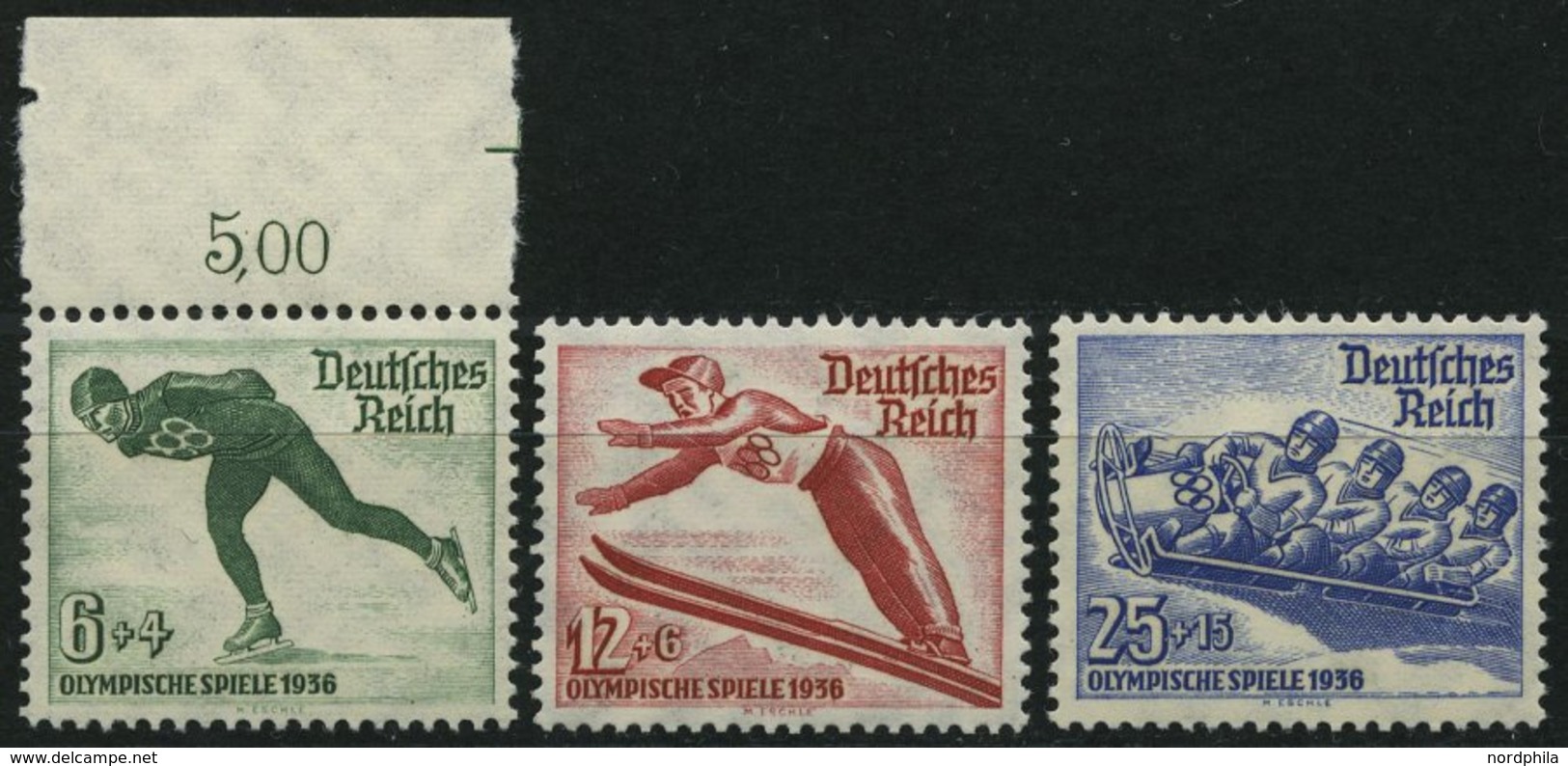 Dt. Reich 600-02 **, 1935, Olympische Winterspiele, Prachtsatz, Mi. 65.- - Sonstige & Ohne Zuordnung