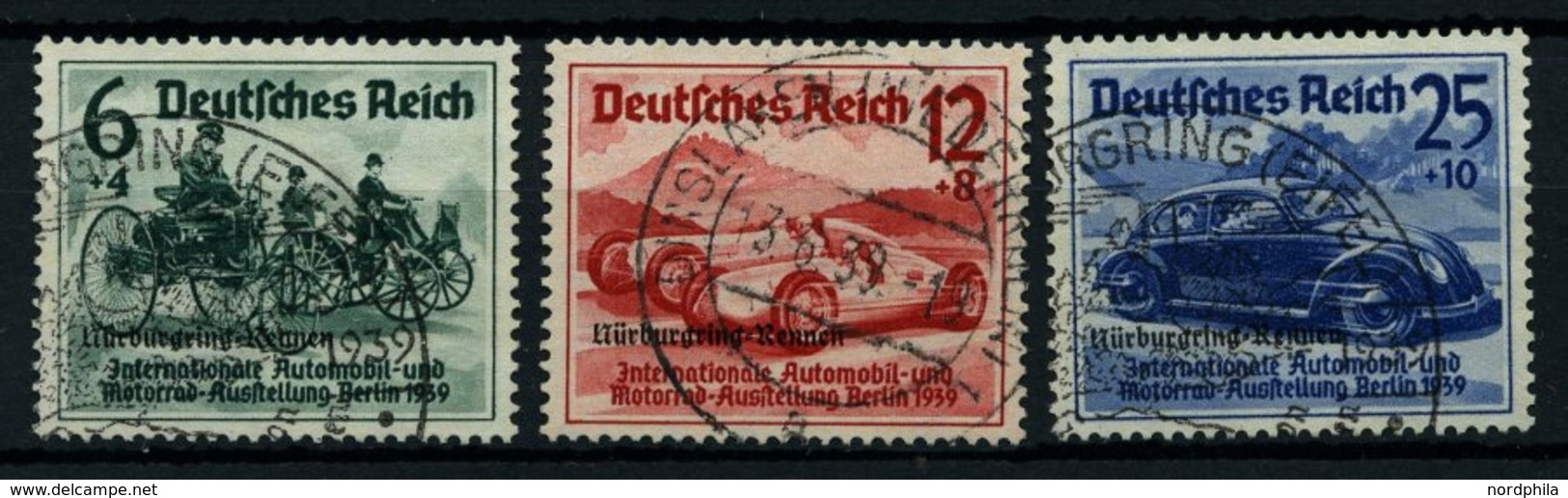 Dt. Reich 695-97 O, 1939, Nürburgring-Rennen, Prachtsatz, Mi. 100.- - Other & Unclassified