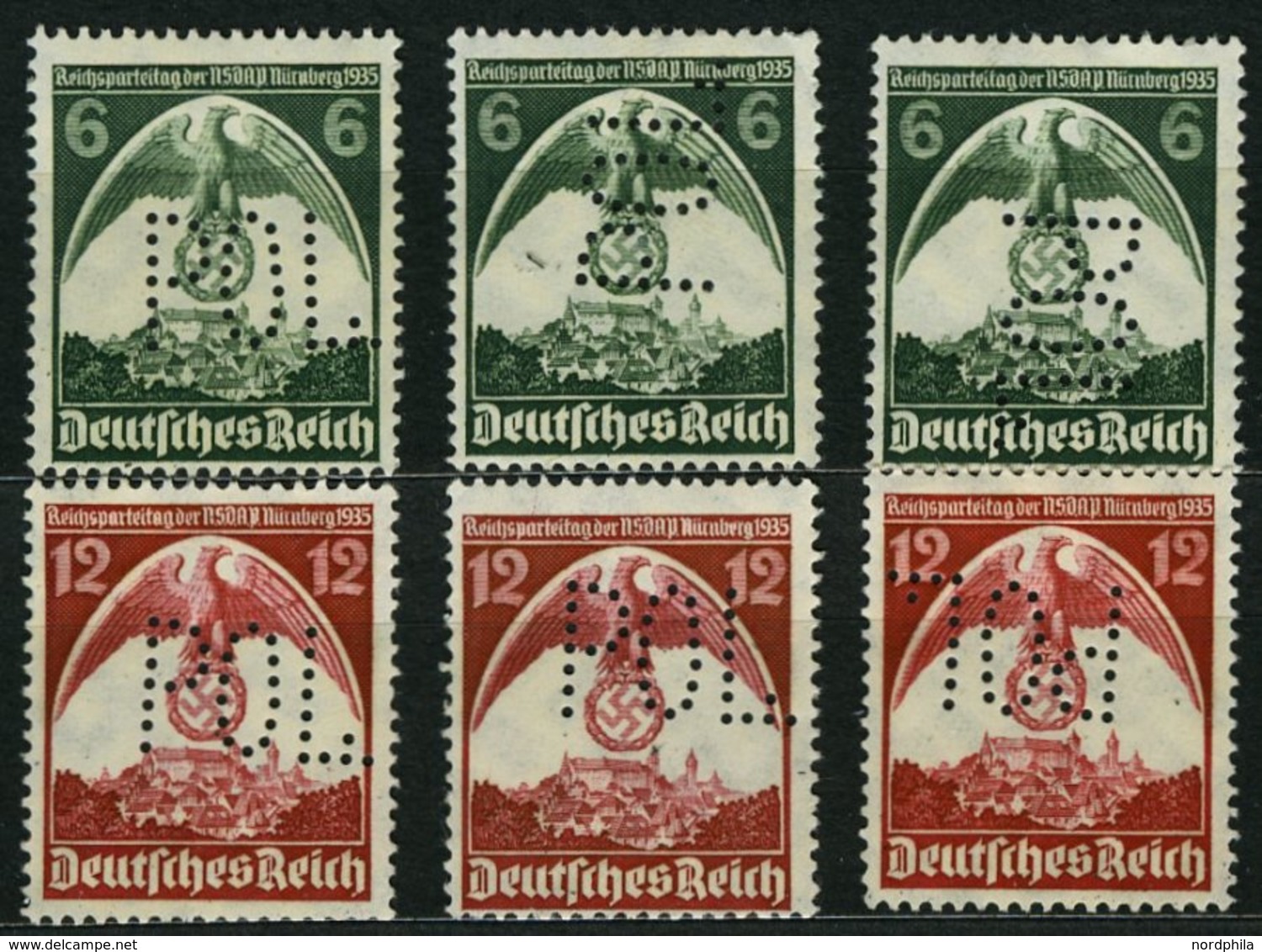 DIENSTMARKEN O,*,** , POL-Lochungen: 1924-35, Interessante Partie Von 80 Werten Mit POL-Lochungen, Feinst/Pracht, Besich - Dienstmarken