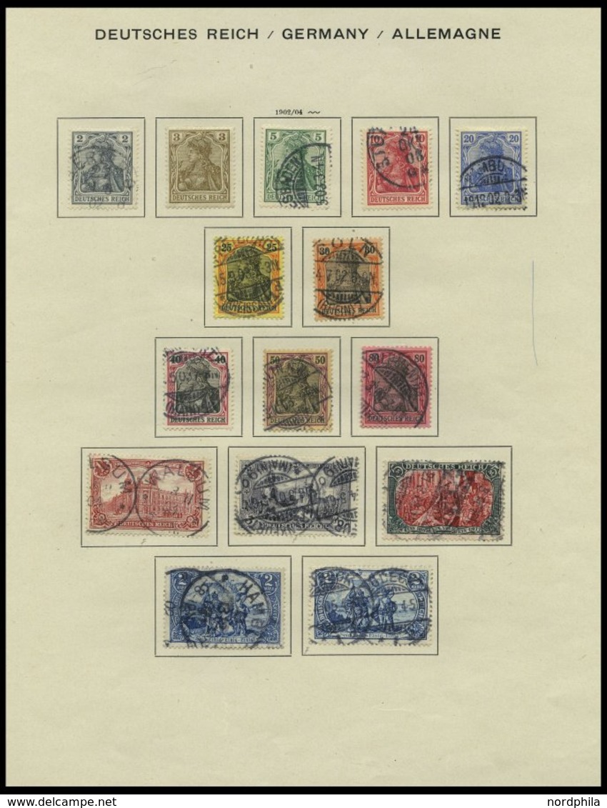 SAMMLUNGEN O, 1872-1922, Alter, Fast Nur Gestempelter Sammlungsteil Dt. Reich Mit Einigen Besseren Werten In Stark Unter - Used Stamps