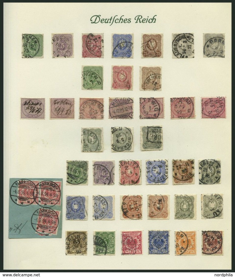 SAMMLUNGEN O,* , Alter, Fast Nur Gestempelter Sammlungsteil Dt. Reich Von 1872-1920 Mit Vielen Guten Werten, Etwas Unter - Used Stamps