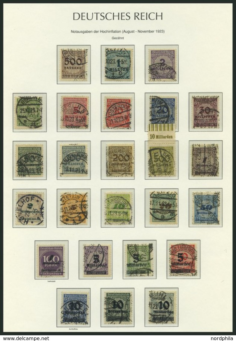 SAMMLUNGEN, LOTS O, BRIEF, Saubere Gestempelte Sammlung Inflation Von 1919-22 Im Neuwertigen Leuchtturm Falzlosalbum, Mi - Used Stamps