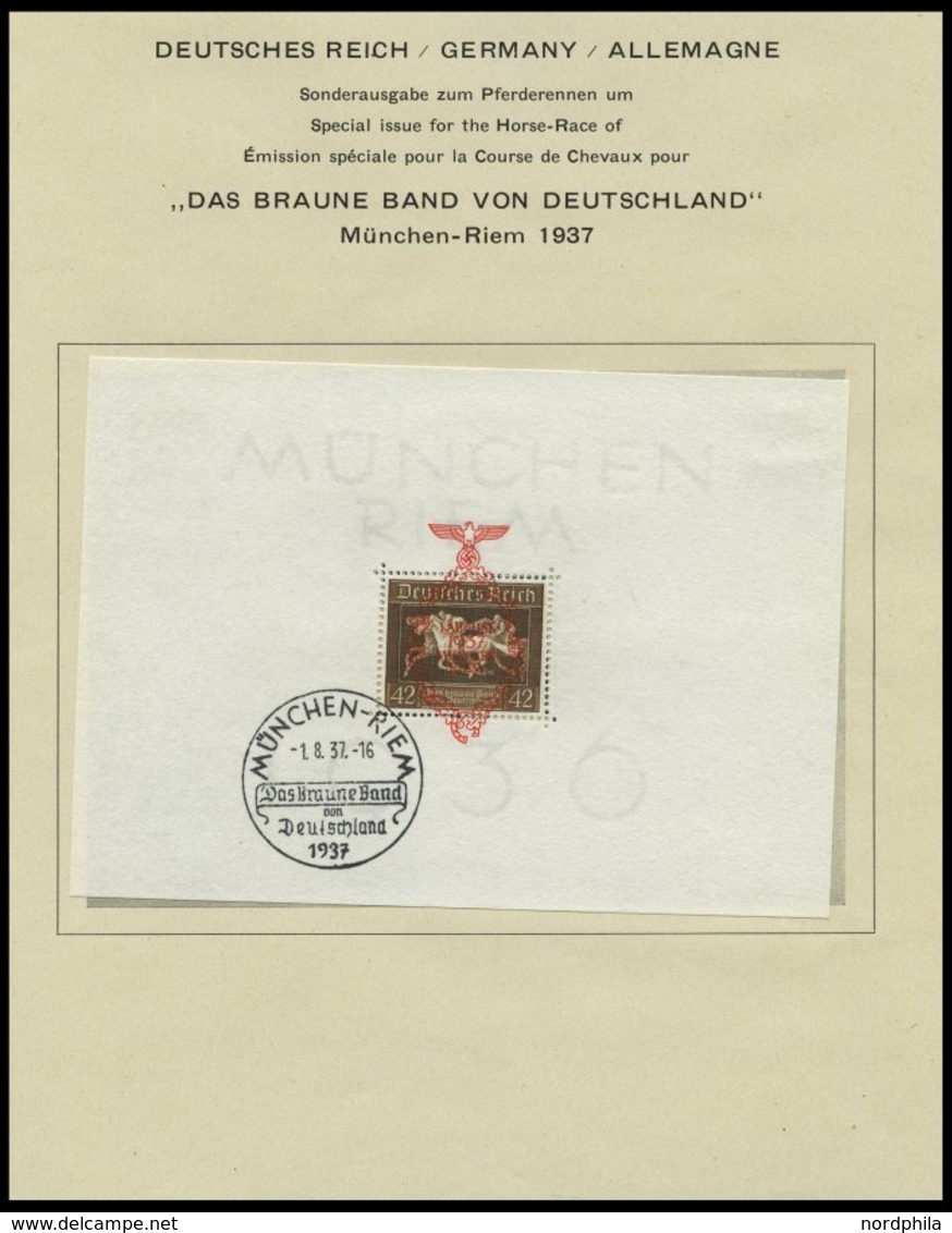 SAMMLUNGEN o,* , 1923-45, saubere Sammlung Dt. Reich auf Schaubek Seiten mit noch vielen guten mittleren Werten, Sätzen 